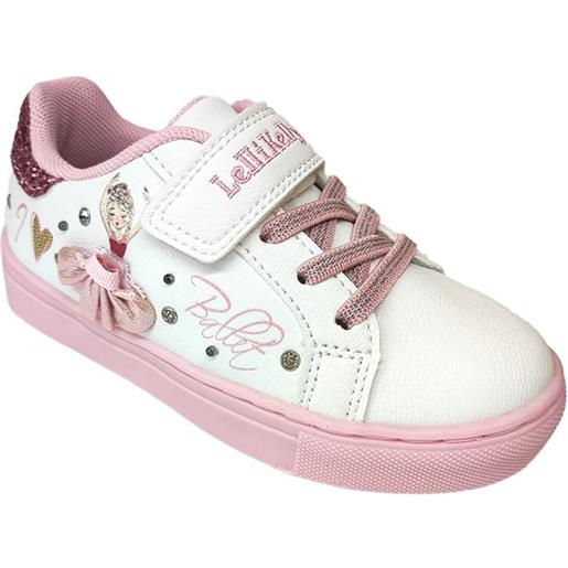 Sneakers mille stelle colore bianco e rosa con ballerina strappo - lelli kelly