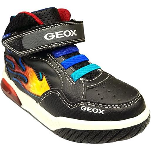 Sneakers alte colore nero con fiamma - geox