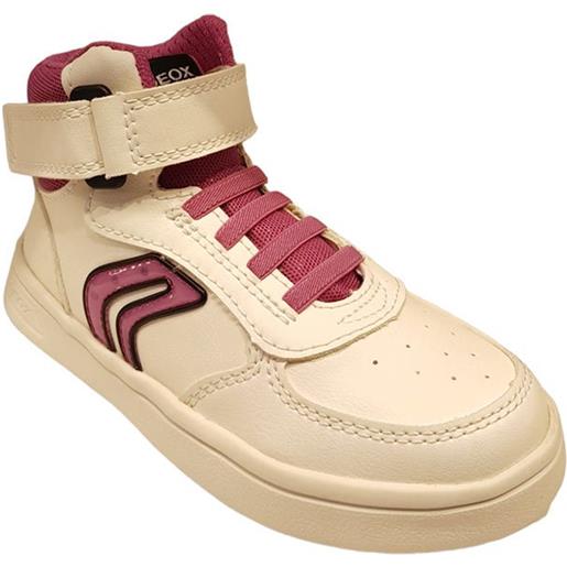 Sneakers alte con luci colore bianco e fucsia - geox