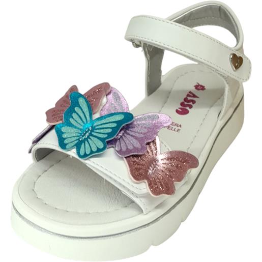 Sandalo white con farfalle - asso