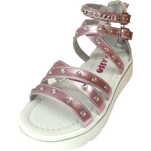 Sandalo con fasce pink metallic - asso