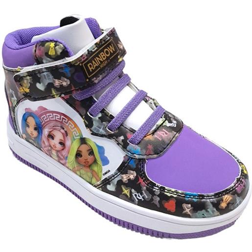 Sneakers alta rainbow high colore viola - easy shoes