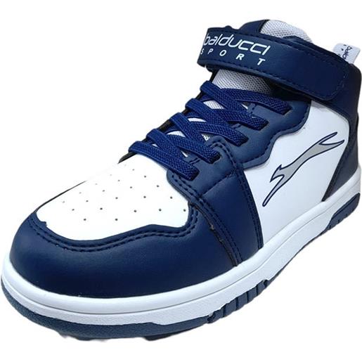 Sneakers alta colore bianco e blu - balducci