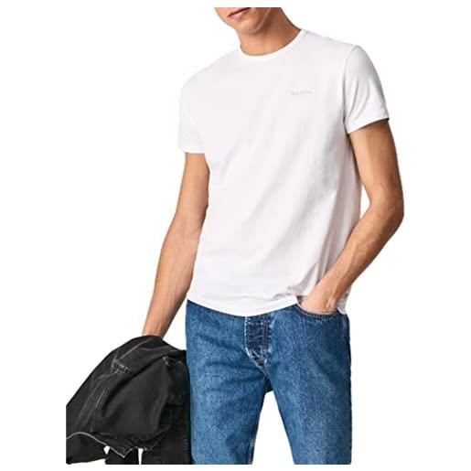 Pepe Jeans original basic 3 n, t-shirt uomo, bianco (white), m