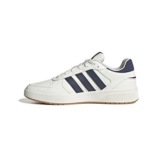 adidas courtbeat, scarpe da tennis uomo, ftwr white silver violet better scarlet, 40 2/3 eu