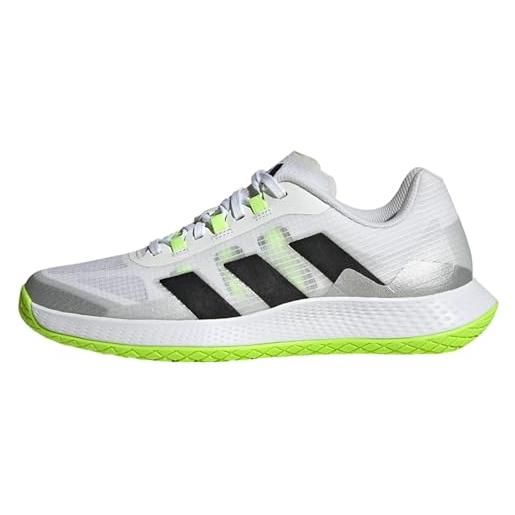 adidas forcebounce volleyball shoes, scarpe da ginnastica uomo, ftwr white/core black/lucid lemon, 51 1/3 eu