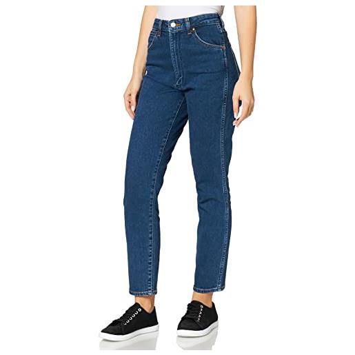 Wrangler icons 11wwz, jeans slim donna, blu (6 months 923), 31w / 32l