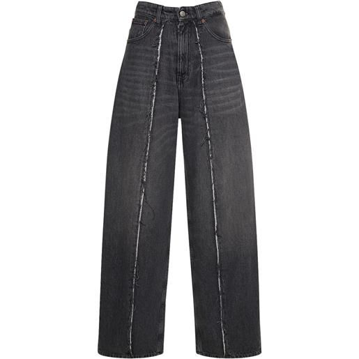 MM6 MAISON MARGIELA jeans larghi vita alta in denim di cotone