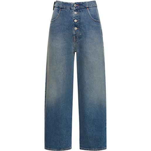 MM6 MAISON MARGIELA jeans vita alta rihanna in denim di cotone