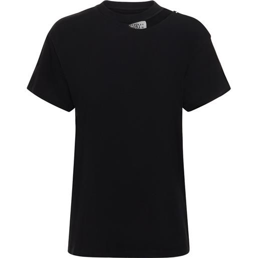 MM6 MAISON MARGIELA t-shirt in cotone distressed