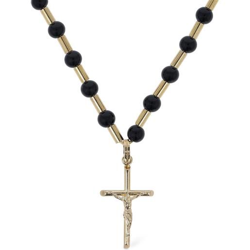 DOLCE & GABBANA collana crucifix a catena con charm