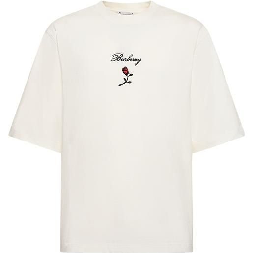 BURBERRY t-shirt in cotone con stampa