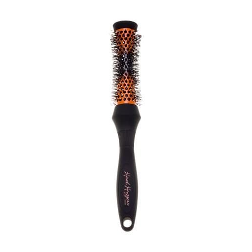 Denman (x-small) thermo ceramic hourglass hot curl brush - hair curling brush for blow-drying, straightening, defined curls, volume & root-lift - orange & black, (dhh1)