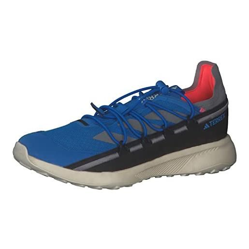 adidas terrex voyager 21 travel, scarpe da escursionismo uomo, blue rush grey three core black, 38 eu