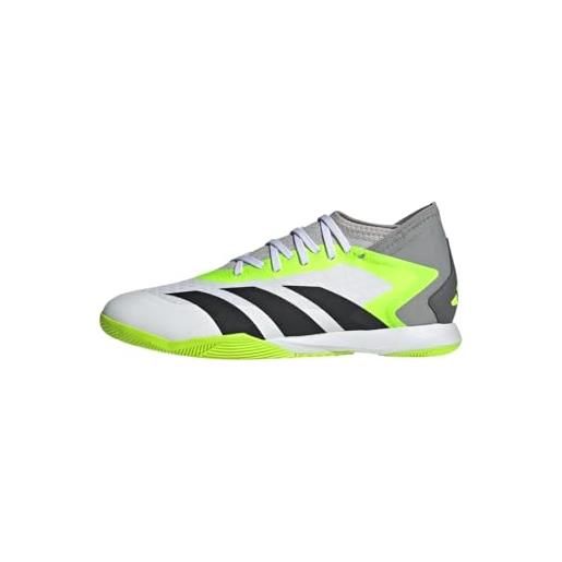 adidas unisex - adulto predator accuracy. 3 indoor boots, cloud white / core black / lucid lemon, 46 eu