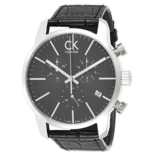 Calvin Klein orologio da uomo cronografo al quarzo con cinturino in pelle - k2g271c3