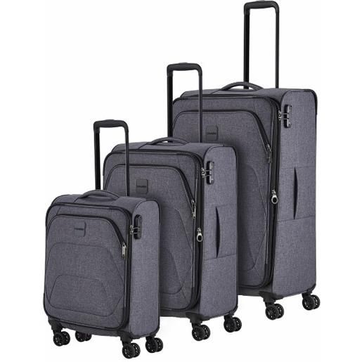 Travelite adriia 4 ruote set di valigie 3 pezzi grigio