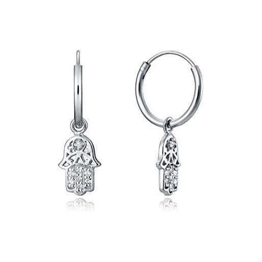 Viceroy jewels 5069e000-38 - orecchini a forma di mano di fatima in argento sterling