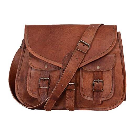 LLB Leather Arts borsa da donna in pelle borsa a tracolla borsa a tracolla borsa da donna borsa da viaggio in vera pelle 032