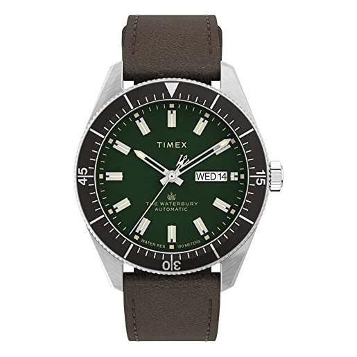 Timex men's waterbury dive automatic 40mm stainless-steel/brown/green/black analog watch