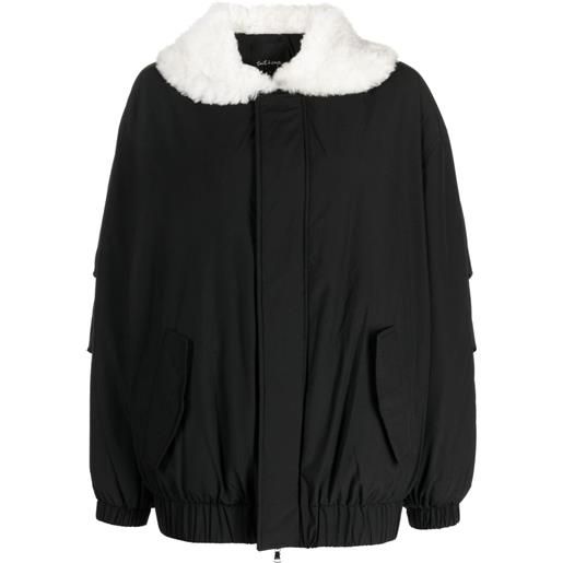 tout a coup giacca in finto shearling - nero
