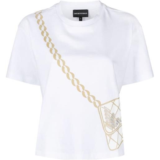 Emporio Armani t-shirt con stampa grafica - bianco