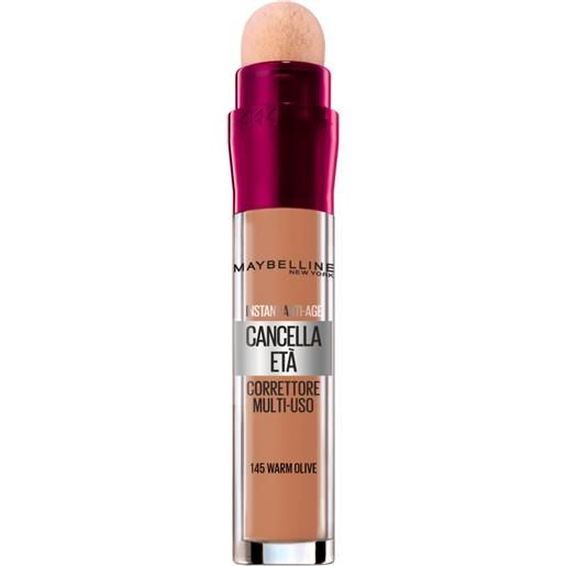 MAYBELLINE NEW YORK il cancella età 145 warm olive correttore lunga tenuta naturale 6,8 ml