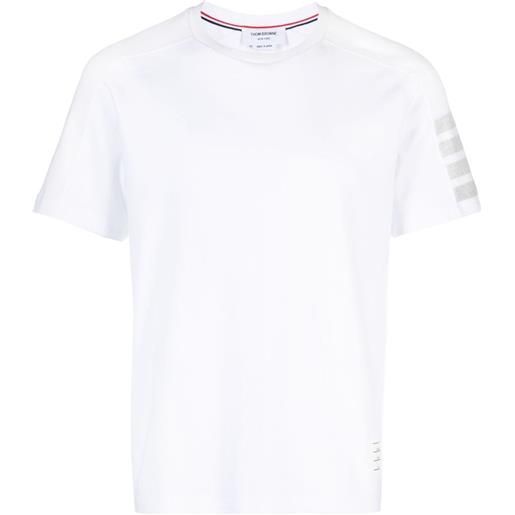 Thom Browne t-shirt con dettaglio a 4 righe - bianco