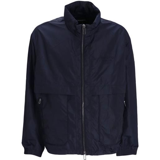 Emporio Armani giacca con scollo a imbuto - blu