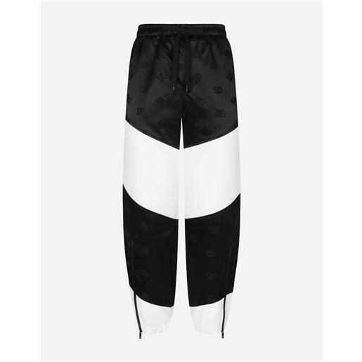 Dolce & Gabbana pantalone jogging in nylon jacquard dg logo