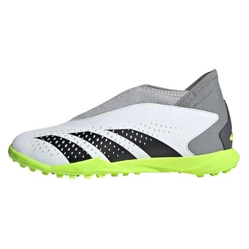 adidas predator accuracy. 3 laceless turf boots, football shoes, ftwr white/core black/lucid lemon, 38 2/3 eu