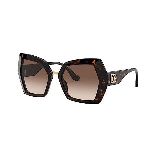 Dolce & Gabbana occhiali da sole dg monogram dg 4377 dark havana/brown shaded 54/19/145 donna