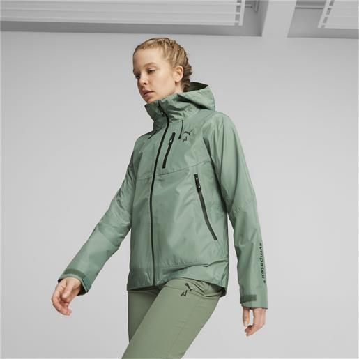 PUMA giacca a tre strati seasons da donna, verde/altro