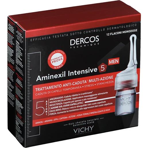 Vichy dercos aminexil trattamento anticaduta uomo 12 fiale