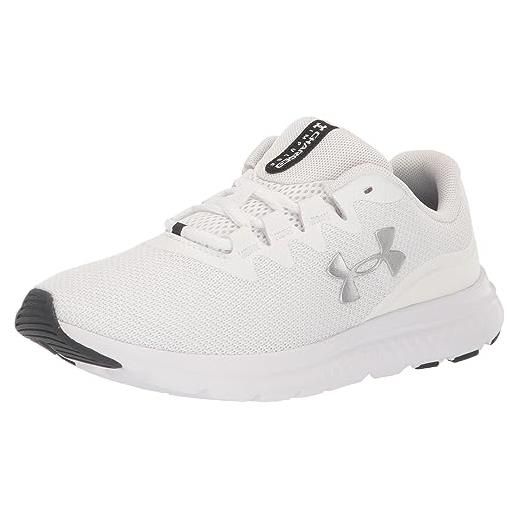 Under Armour ua w charged impulse 3 knit, scarpa da corsa donna, white / white / metallic silver, 40.5 eu