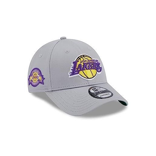 New Era los angeles lakers nba team side patch grey 9forty adjustable cap - one-size