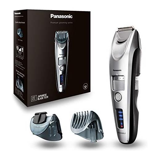 Panasonic er-sb60-s803 regolabarba di precisione ultrarapido con accessorio dettagli, taglio 0,5-10 mm, colore grigio e nero