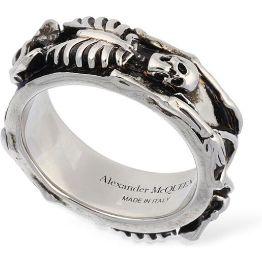 ALEXANDER MCQUEEN anello dancing skeleton in metallo