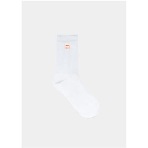 D.A.T.E. socks mono white-orange
