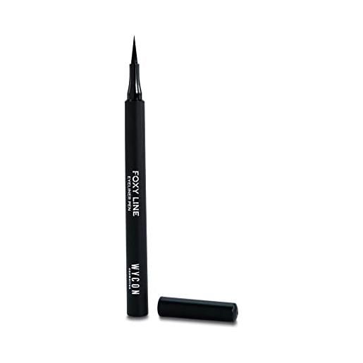 WYCON cosmetics - foxy line eyeliner pen - eyeliner penna nero dalla punta in feltro extra black tratto preciso