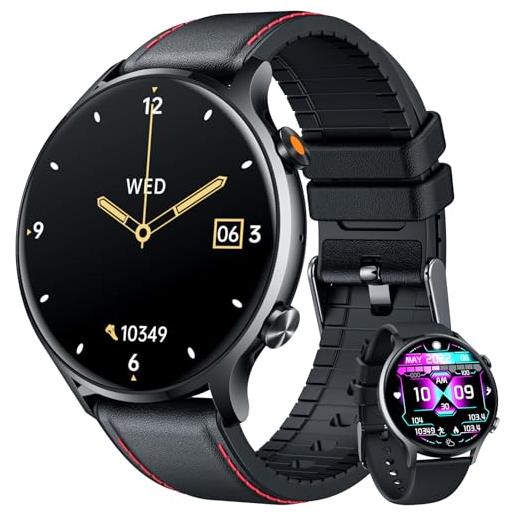 NONGAMX smartwatch orologio uomo fitness watch - 1.39 rotondo touchscreen smart tracker chiamate impermeabile sport contapassi pressione sanguigna automatico cardiofrequenzimetro sonno compatibile android ios
