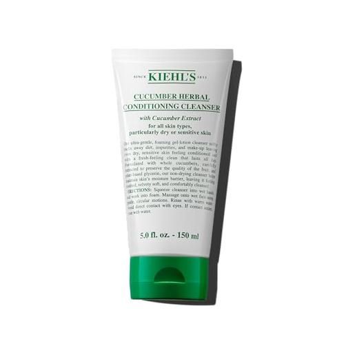 Kiehl's kiehls cucumber herbal detergente idratante per tutti i tipi di pelle, 150ml