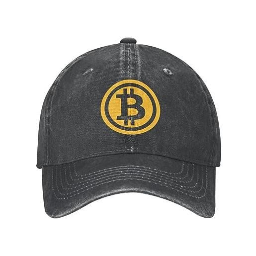 VIDOJI cappellino baseball cotone personalizzato bitcoin satoshi crypto logo cappellino baseball hip hop uomo cappello papà regolabile donna regalo perfetto per l'estate