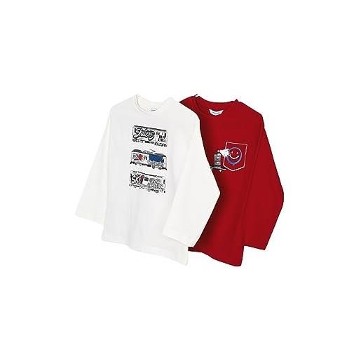 Mayoral set magliette m/l urban per bambini e ragazzi rosso 7 anni (122cm)