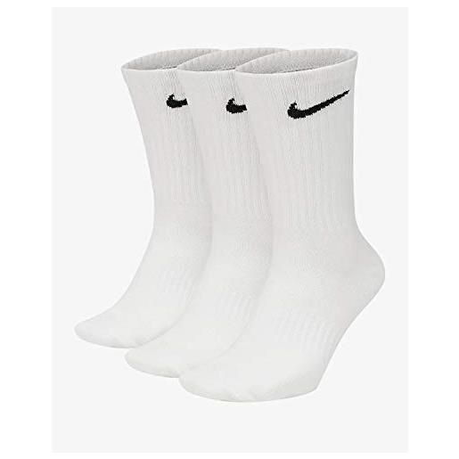 Nike 3 calzini corti e 3 lunghi, set risparmio con 6 paia di calzini bianchi, neri o misti, colore: bianco, taglia: 42-46, bianco, 42