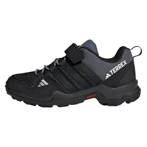 adidas terrex ax2r hook-and-loop hiking shoes, scarpe da escursionismo unisex - bambini e ragazzi, core black core black onix, 32 eu