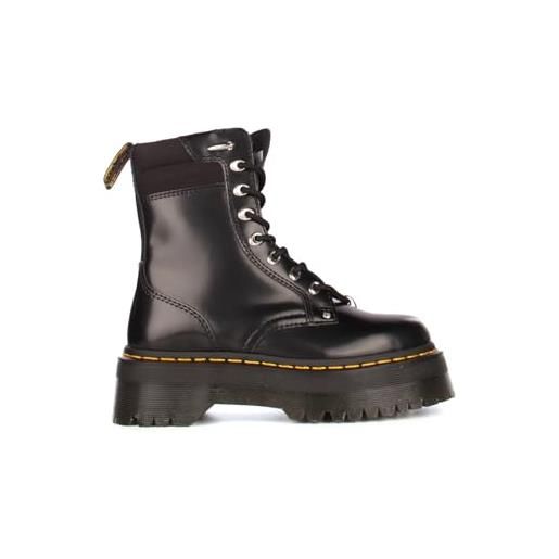 Dr. Martens dr martens 10 eye boot, anfibi donna, black buttero & black 100% recycled da pk mesh, 36 eu