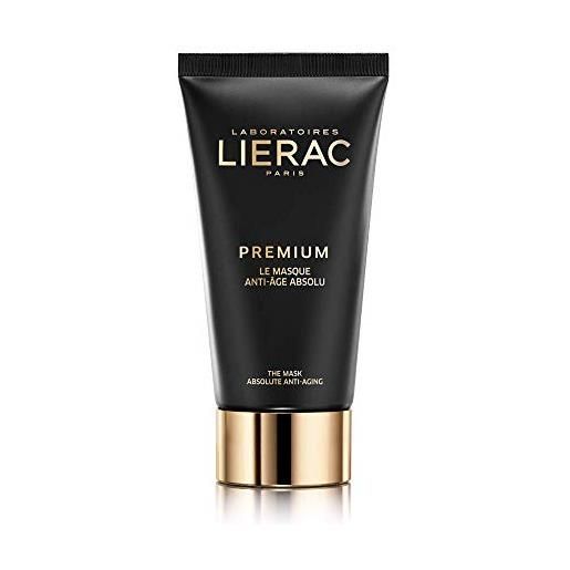 Lierac premium maschera viso anti età e antirughe senza risciacquo con acido ialuronico, per tutti i tipi pelle, formato da 75 ml