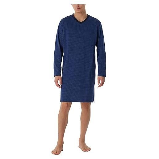 Schiesser camicia da notte a maniche lunghe - nightwear, blu navy, 48 uomo