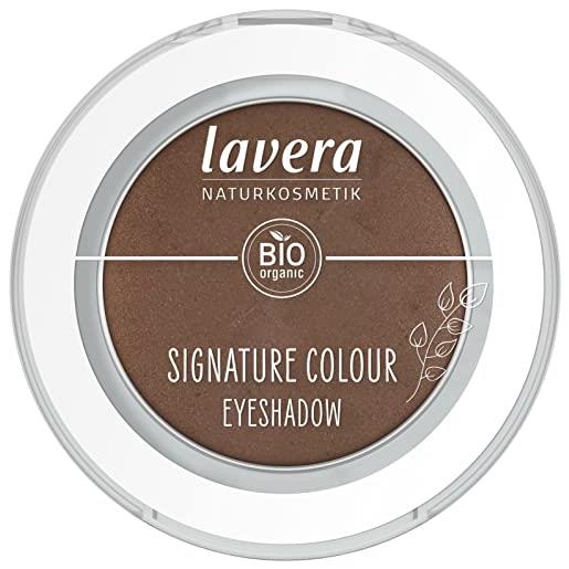 lavera signature colour eyeshadow -noce 02- marrone - olio di mandorle biologico e vitamina e - vegano - opaco - colore intenso pay-off (1 pz. )